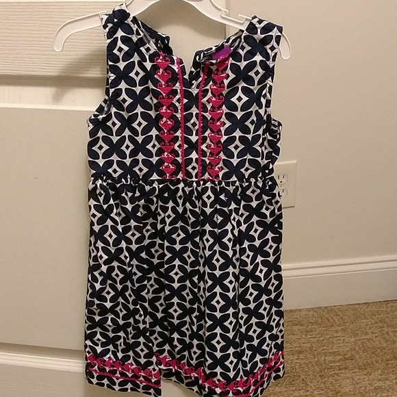 JK Designs Other - 3/$15 Girl's navy/white dress with pink detail.